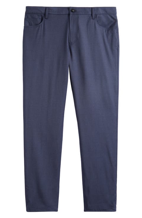 Trim Fit Stretch Wool Five Pocket Pants