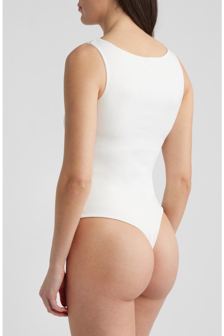 V-Neck Bodysuit, Alternate, color, BRIGHT WHITE
