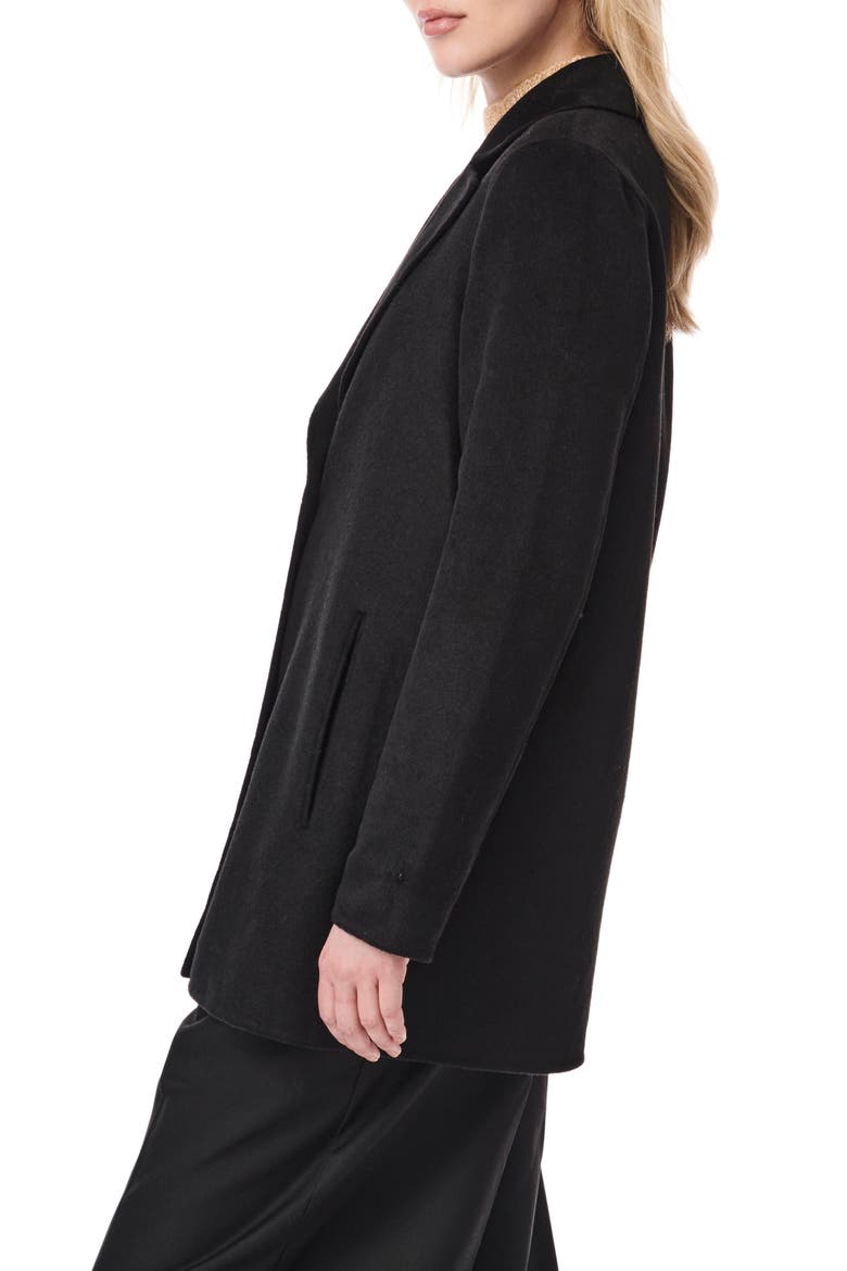 Double Face Single Breasted Jacket, Alternate, color, BLACK