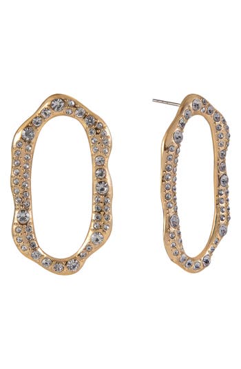 Laundry By Shelli Segal Open Oval Drop Earrings In Gold