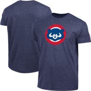 Champion Men's Champion  Navy Chicago Cubs Cooperstown Logo Tri-Blend T-Shirt