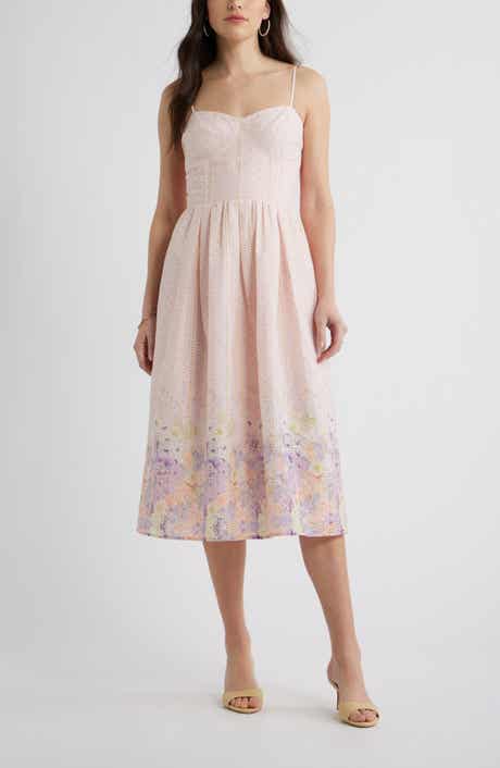 Seamed Bodice Broderie Anglaise Dress