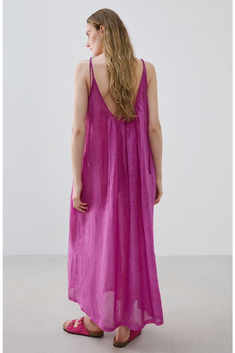 Ramie Nightgown, Alternate, color, FUCHSIA