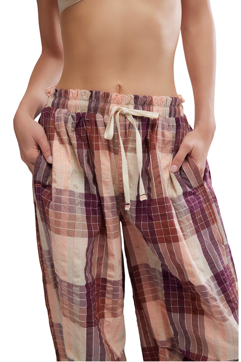 Find the Time Wide Leg Pajama Pants, Alternate, color, PEACH COMBO