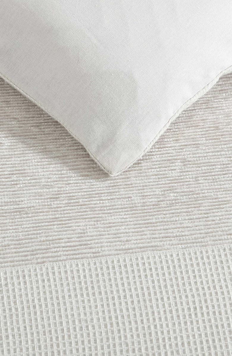 Vera Wang Chenille Waffle Stripe Comforter Set, Alternate, color, Moonlight