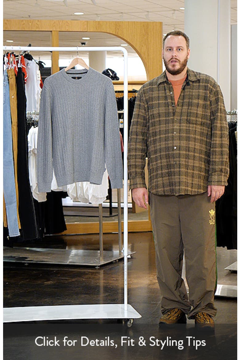 Herringbone Knit Crewneck Sweater video