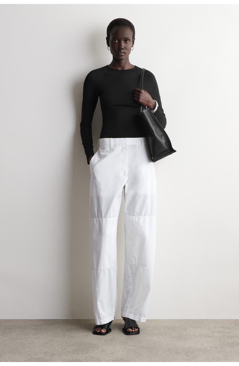 COS Technical Jersey Long-Sleeved Top, Alternate, color, Black