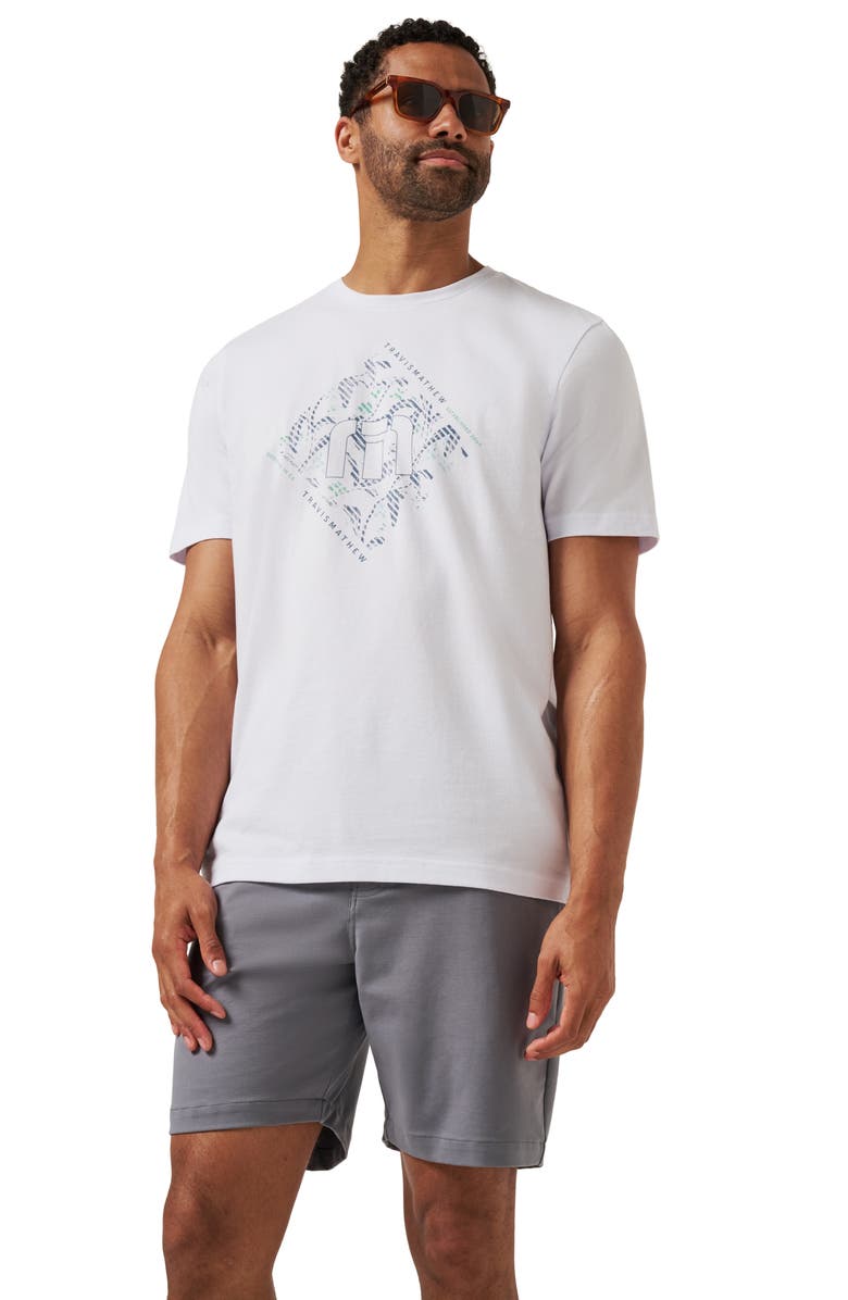 TravisMathew Rainforest Canopy Graphic T-Shirt, Alternate, color, White