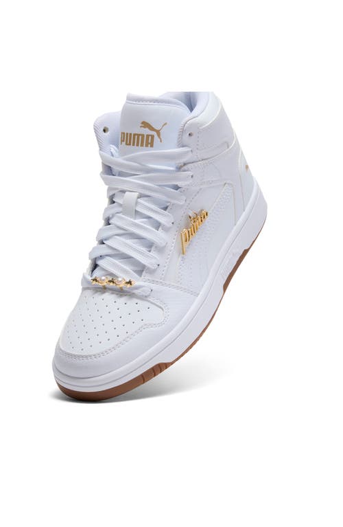 Puma Kids' Rebound Layup High Top Sneaker In White