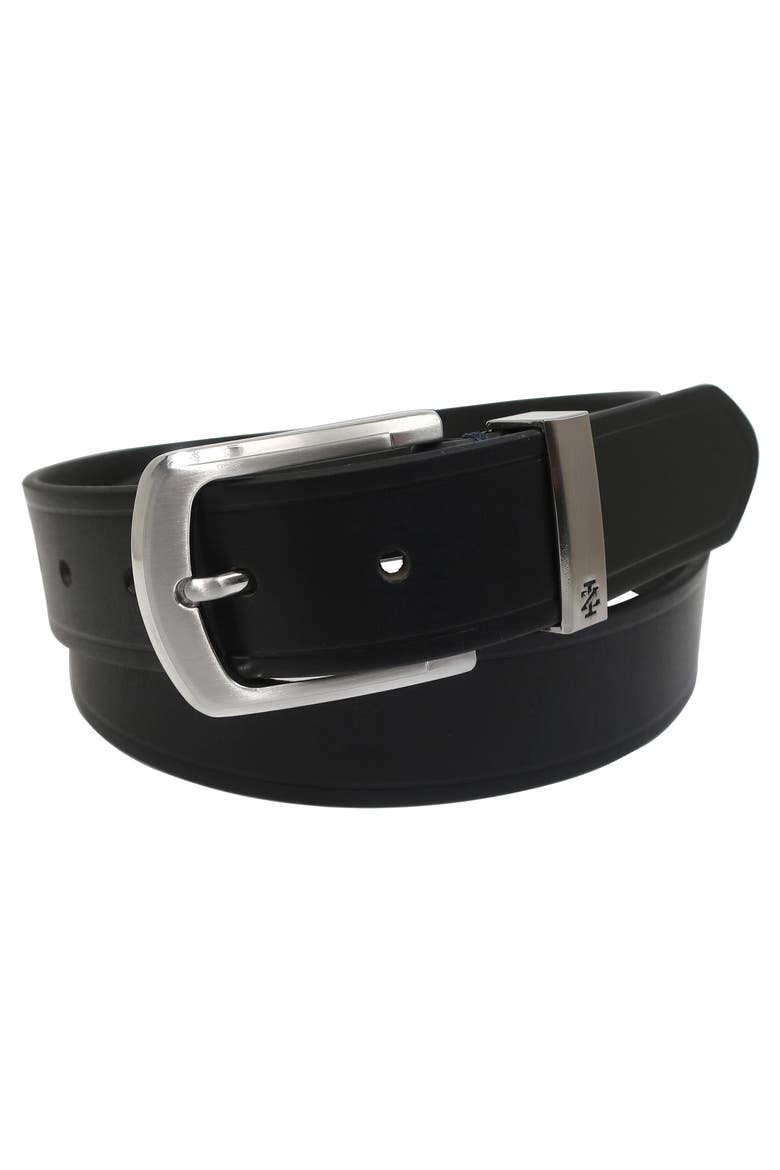 Mens Leather Jean Belt Metal Keeper, Alternate, color, Black
