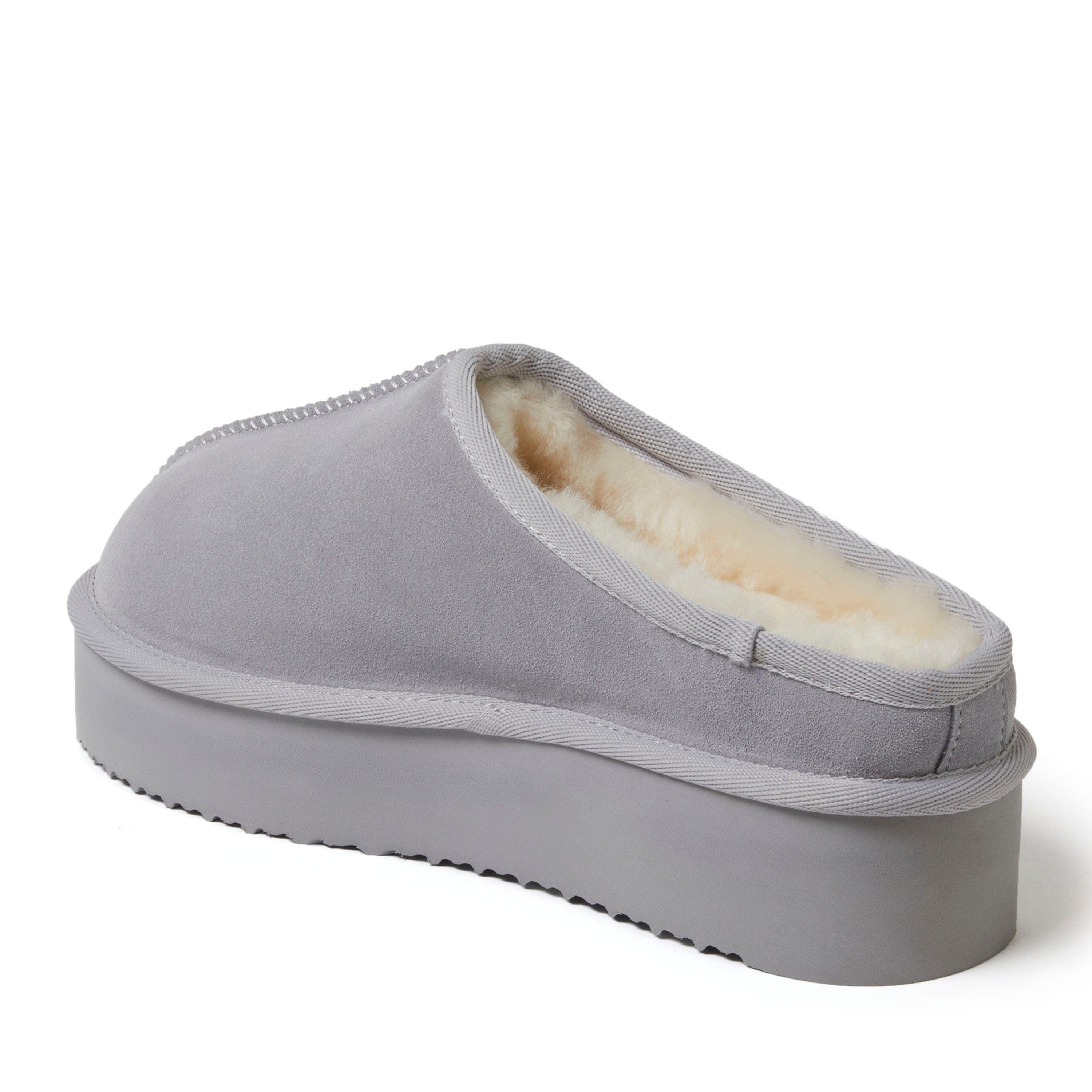 Fireside Queenstown Genuine Shearling Platform Clog Slipper, Alternate, color, Sleet