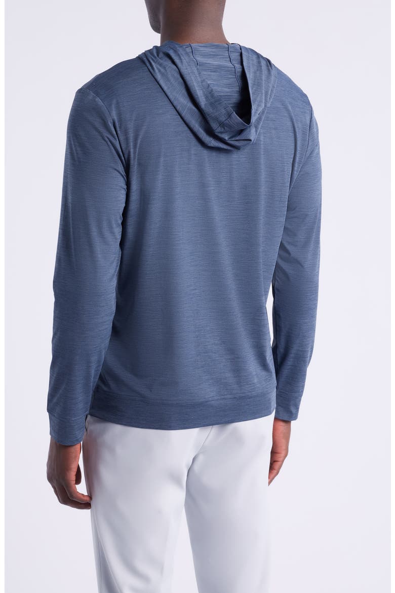Bixler Hooded Quarter Zip Pullover, Alternate, color, NAVY
