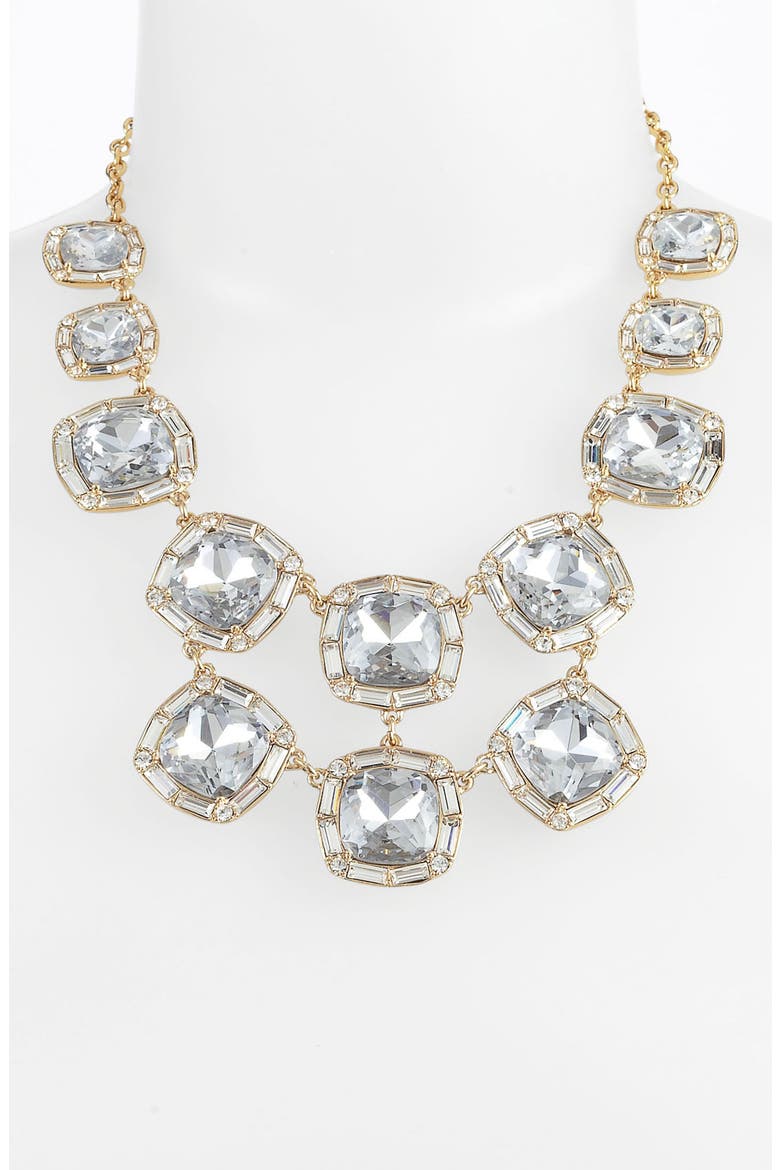 'on the town' statement necklace, Main, color, CLEAR CRYSTAL/ GOLD