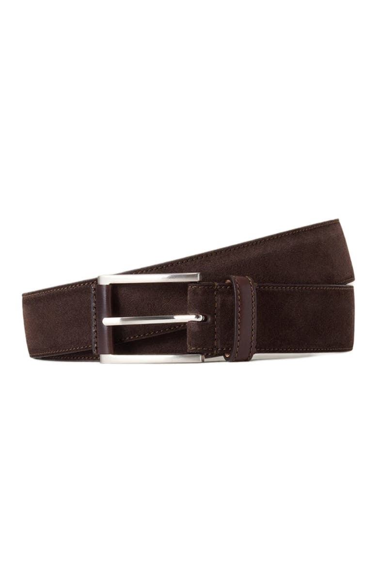 Robert Talbott Suede Lewis Belt, Main, color, Coffee