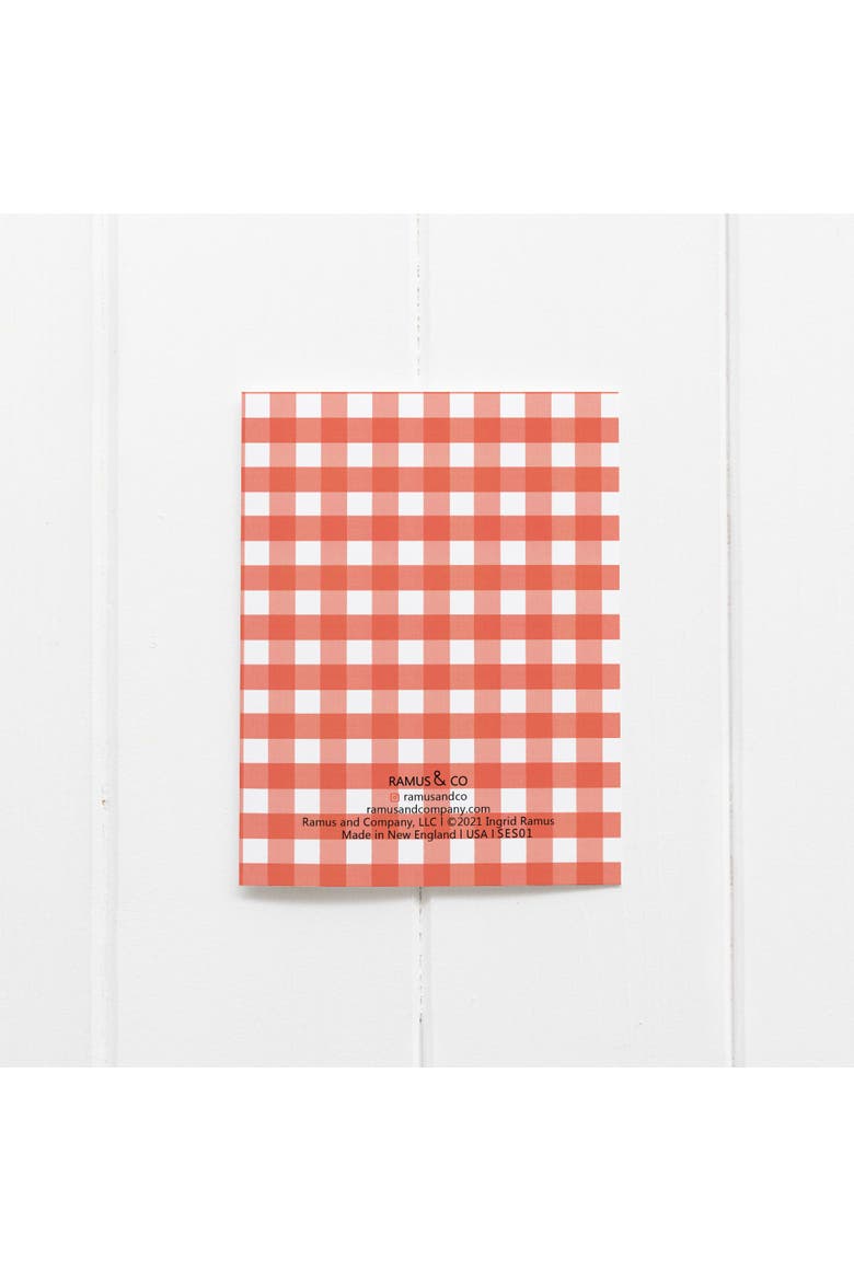 Red Picnic Gingham Greeting Card Pack Set, Alternate, color, Multi-Pack