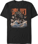 Lost Gods Men's Lost Gods Sushi Dragon Ocean Wave Graphic T-Shirt
