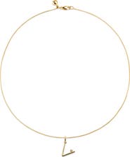 Monica Vinader Diamond Initial Pendant Necklace