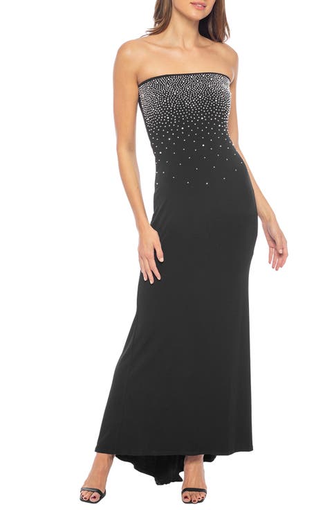Farj Beaded Bodice Strapless Mermaid Gown