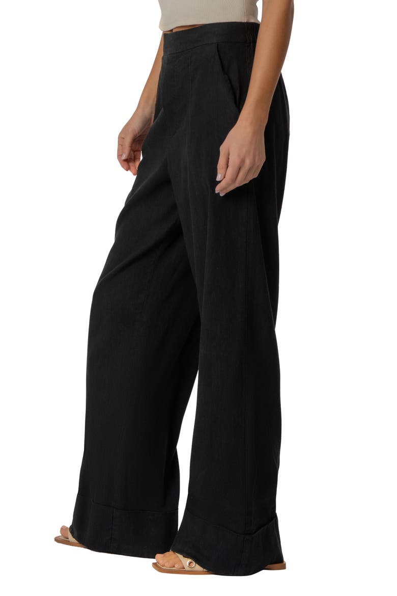 Meg High Waist Ankle Wide Leg Pants, Alternate, color, BLACK