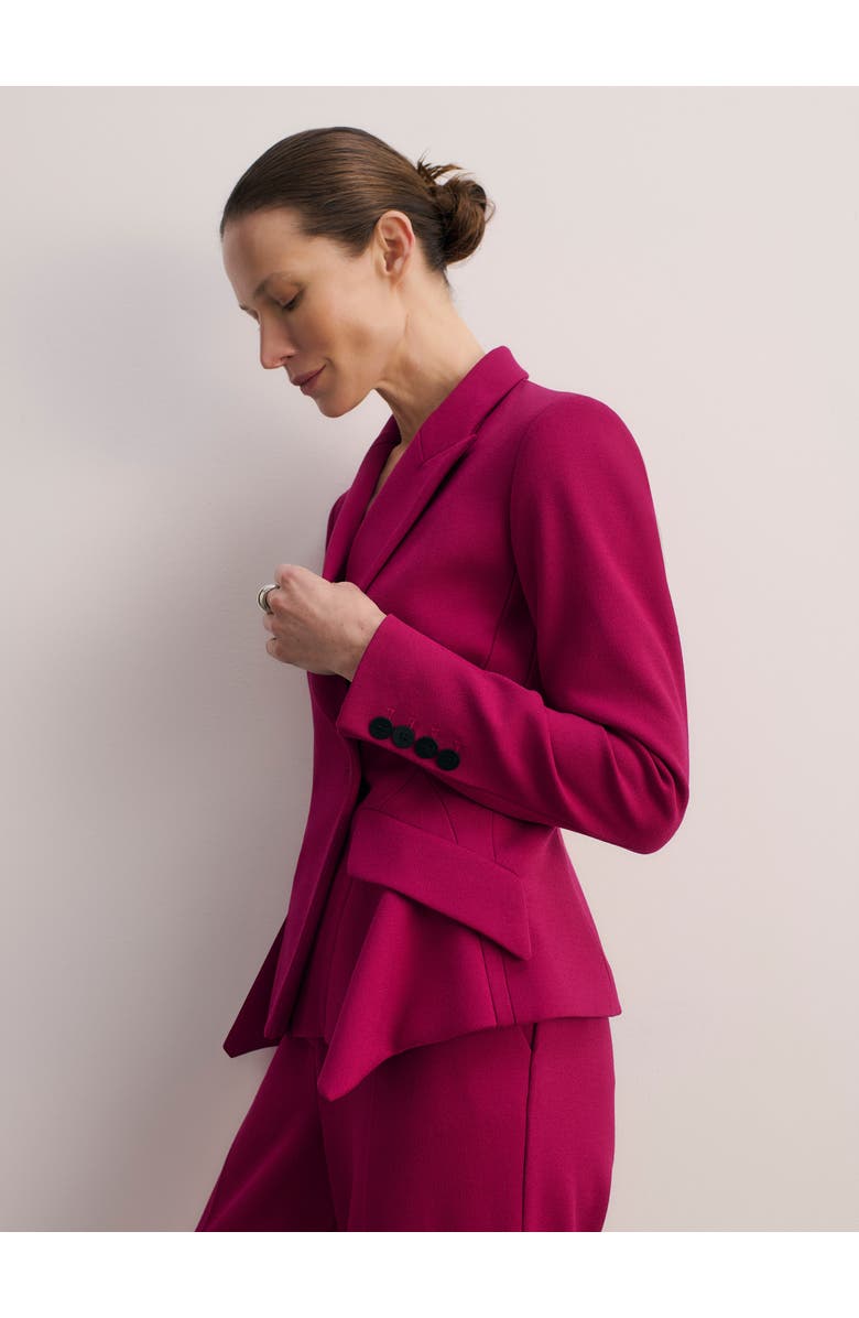 The Fold Merida Sculpt Stretch Crepe Blazer, Alternate, color, Pink