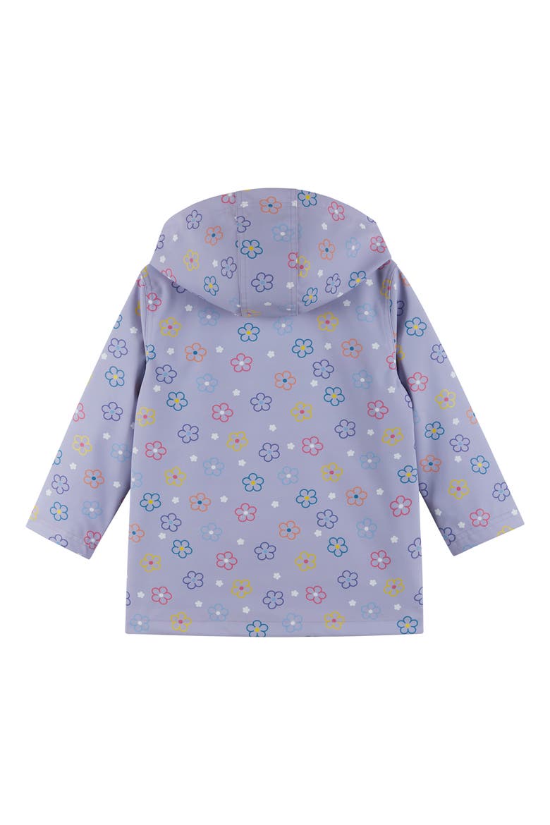Kids' Hooded Rain Coat, Alternate, color, PURPLE FLORAL