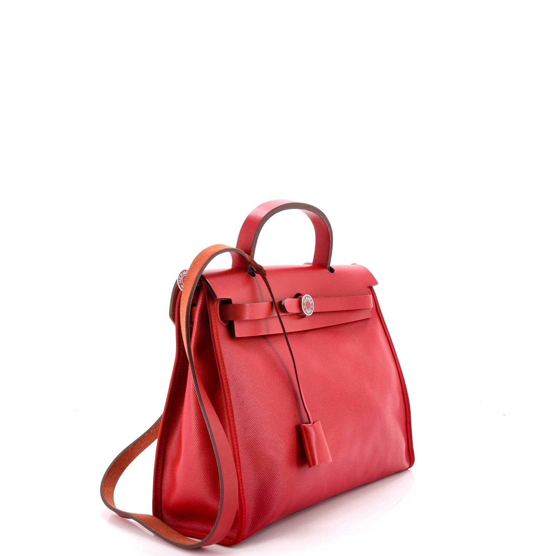 Herbag Zip Berline Vache Canvas and Leather 31, Alternate, color, Red