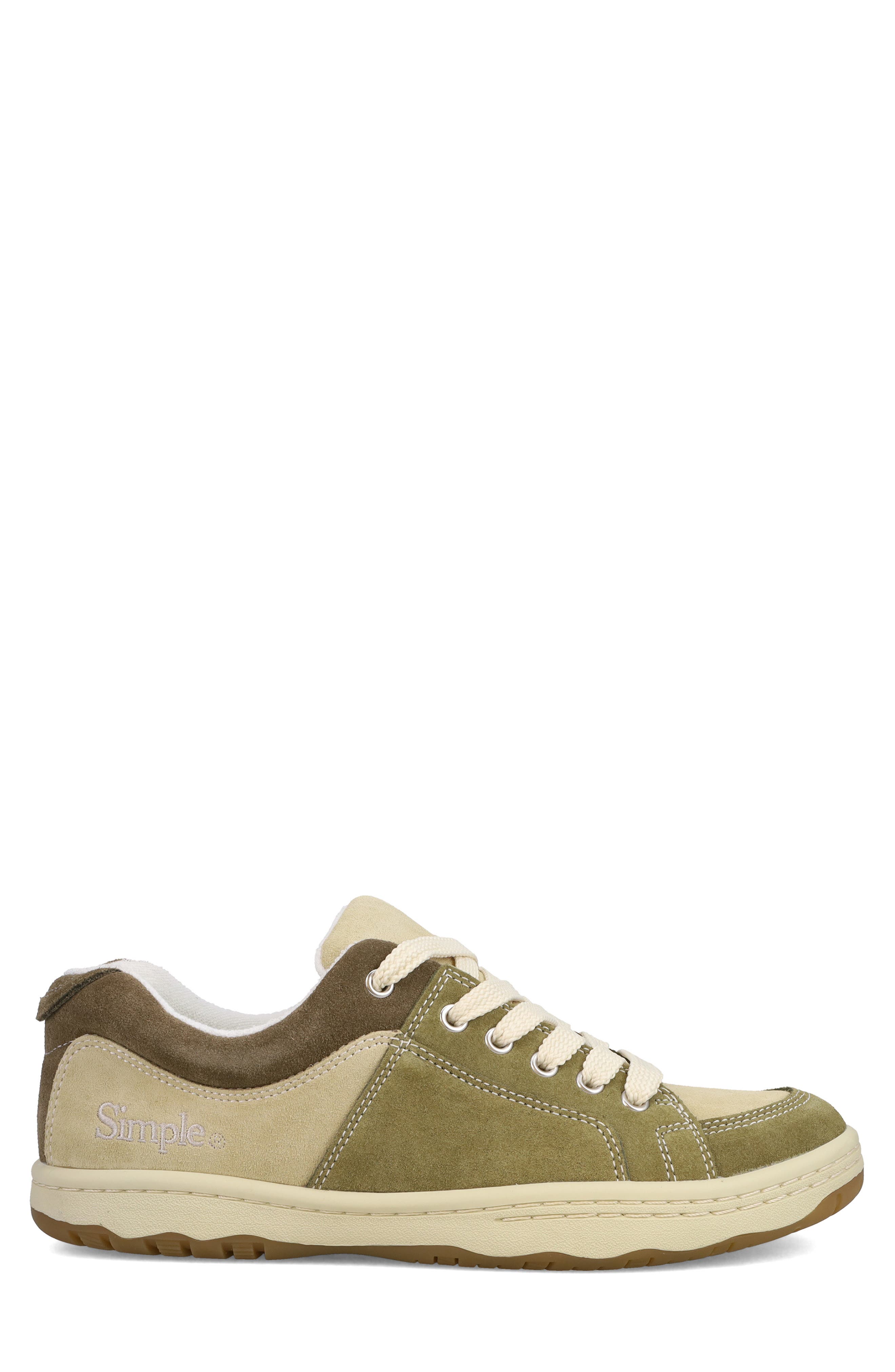 Patchwork Low Top Sneaker, Alternate, color, OLIVE