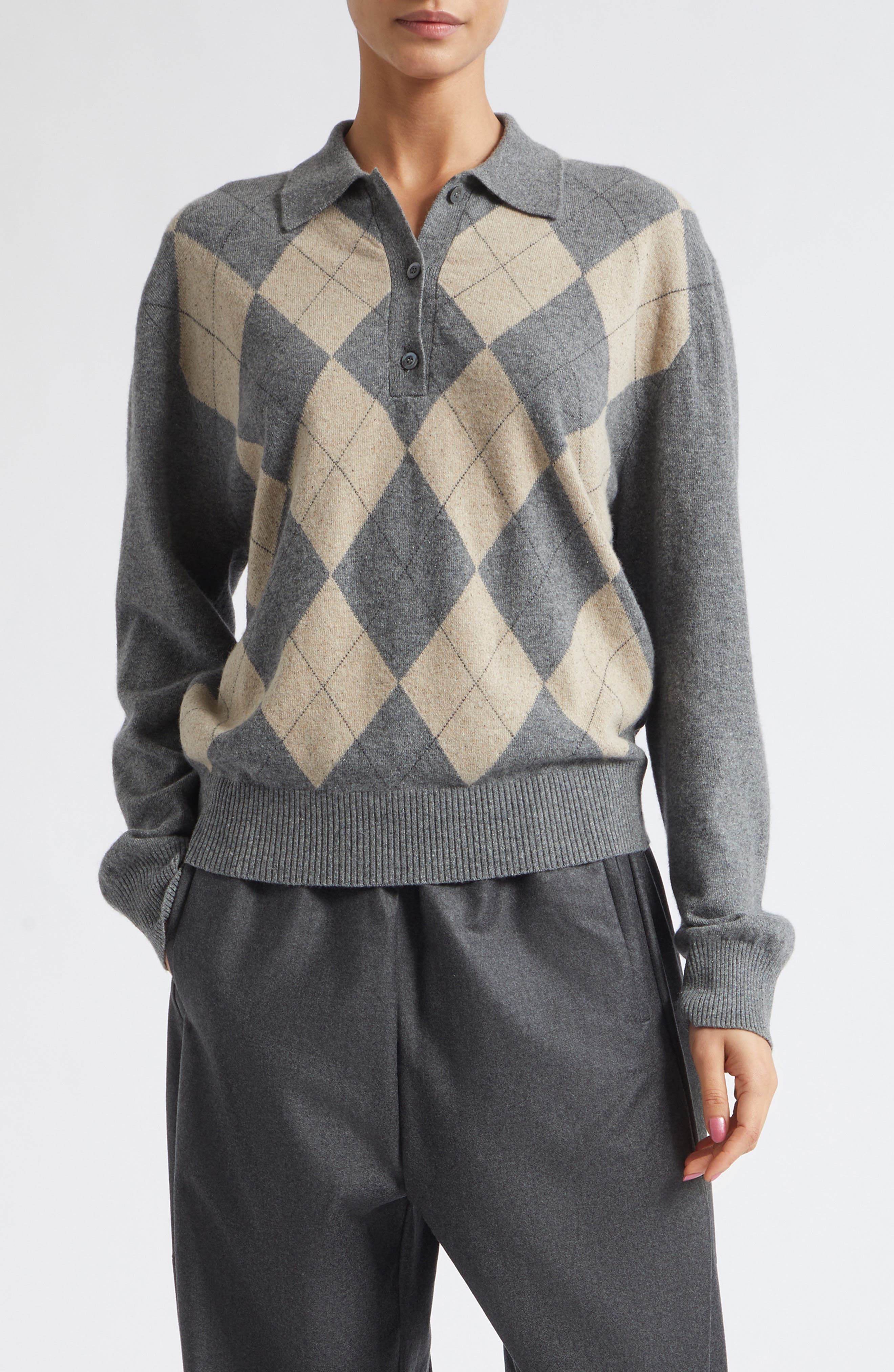 selected GREY / OAT CHECK