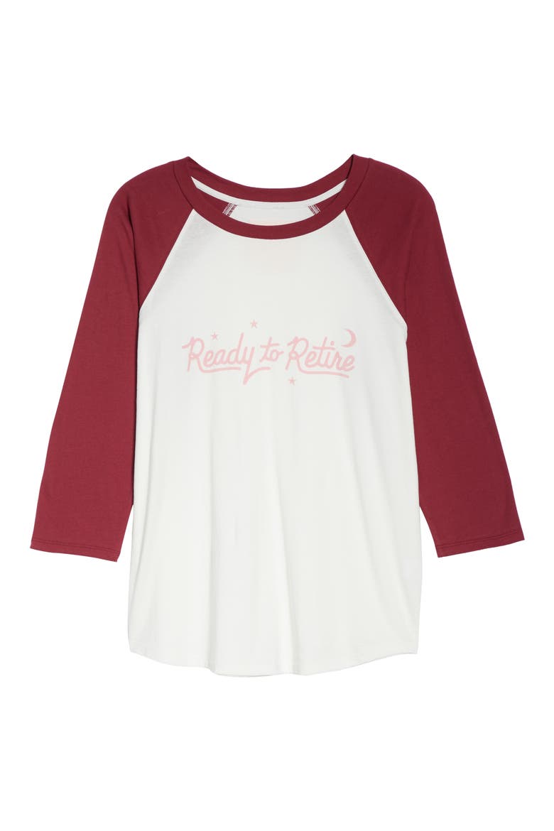 Ready to Retire Baseball Sleep Tee, Alternate, color, IVORY