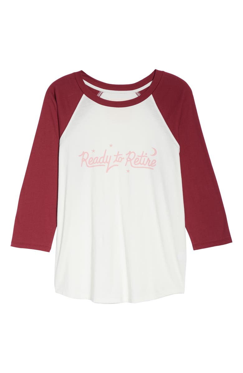 ban.do Ready to Retire Baseball Sleep Tee, Alternate, color,