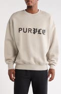 PURPLE BRAND Logo Cotton Fleece Sweatshirt