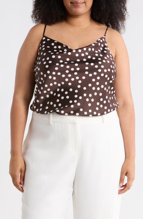 Cowl Neck Satin Camisole (Plus)