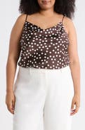 Renee C Cowl Neck Satin Camisole