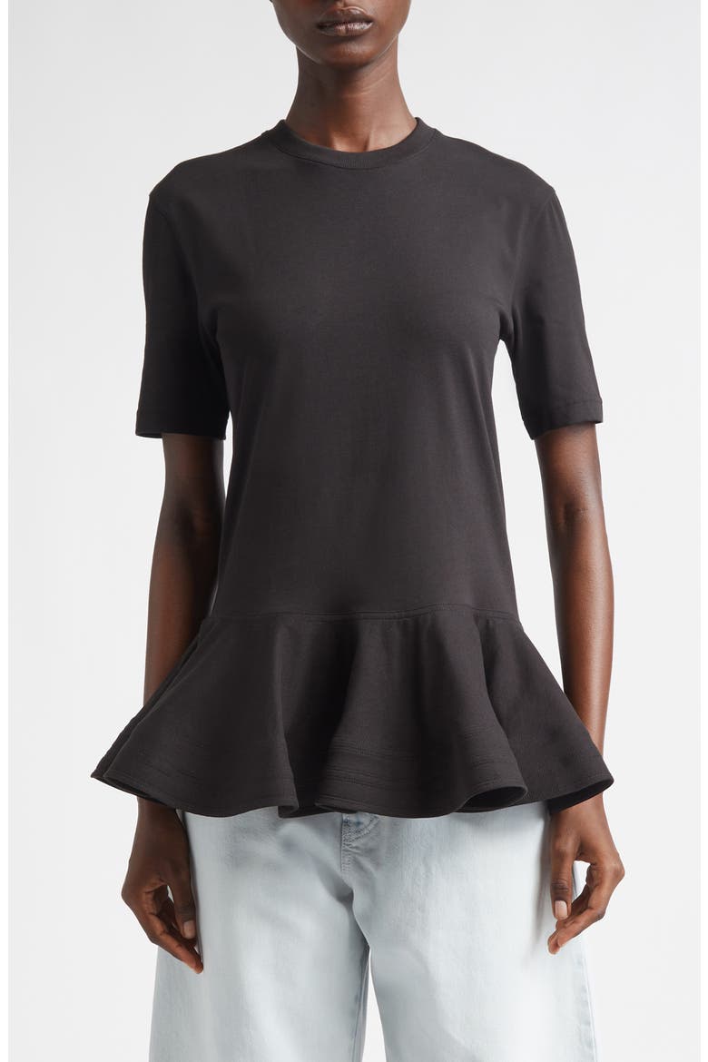 Peplum T-Shirt, Main, color, NOIR ALAIA