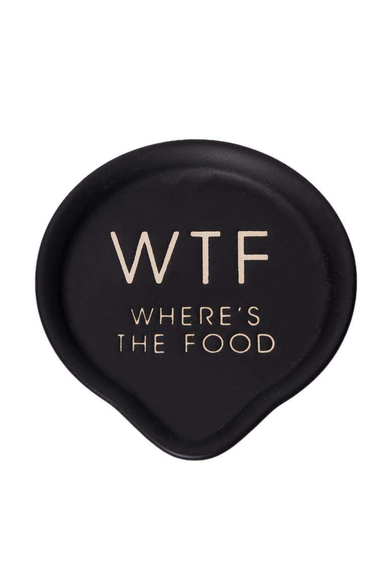 WTF Spoon Rest Ceramic Black, Main, color, Black