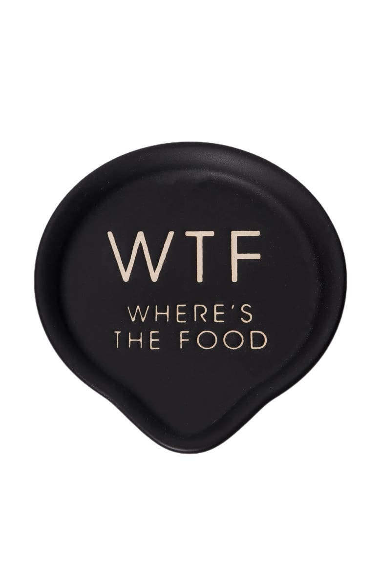 Totalee Gift WTF Spoon Rest Ceramic Black, Main, color, Black