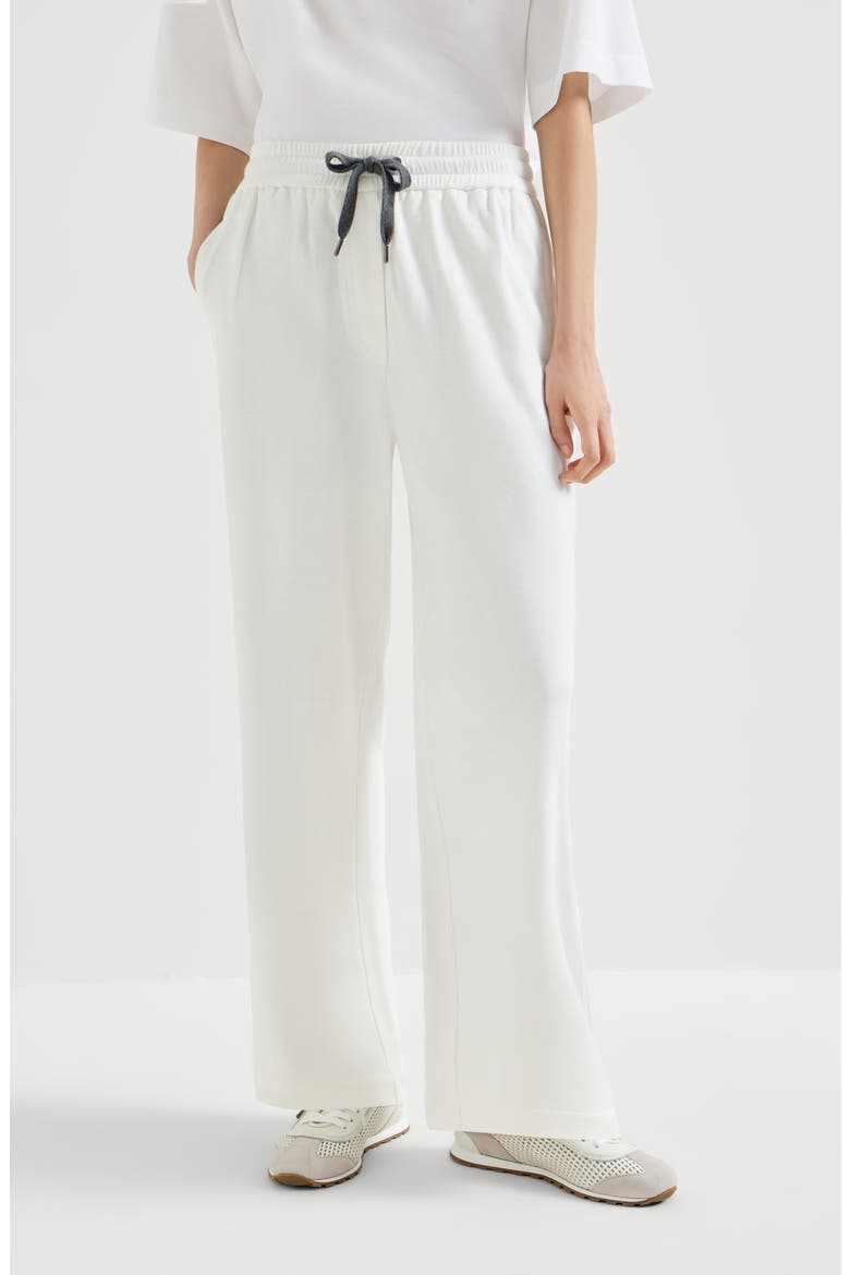 Pique Track trousers, Main, color, White