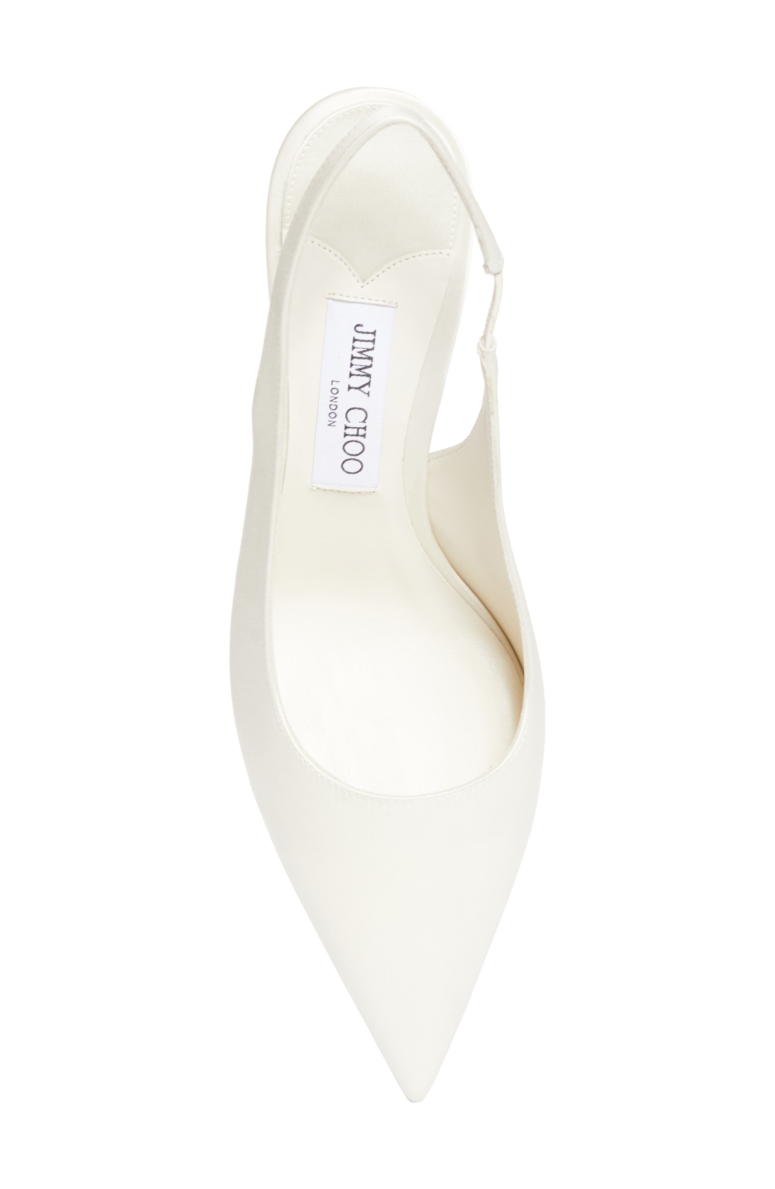 Jimmy Choo Love Pointed Toe Slingback Pump, Alternate, color, Ivory