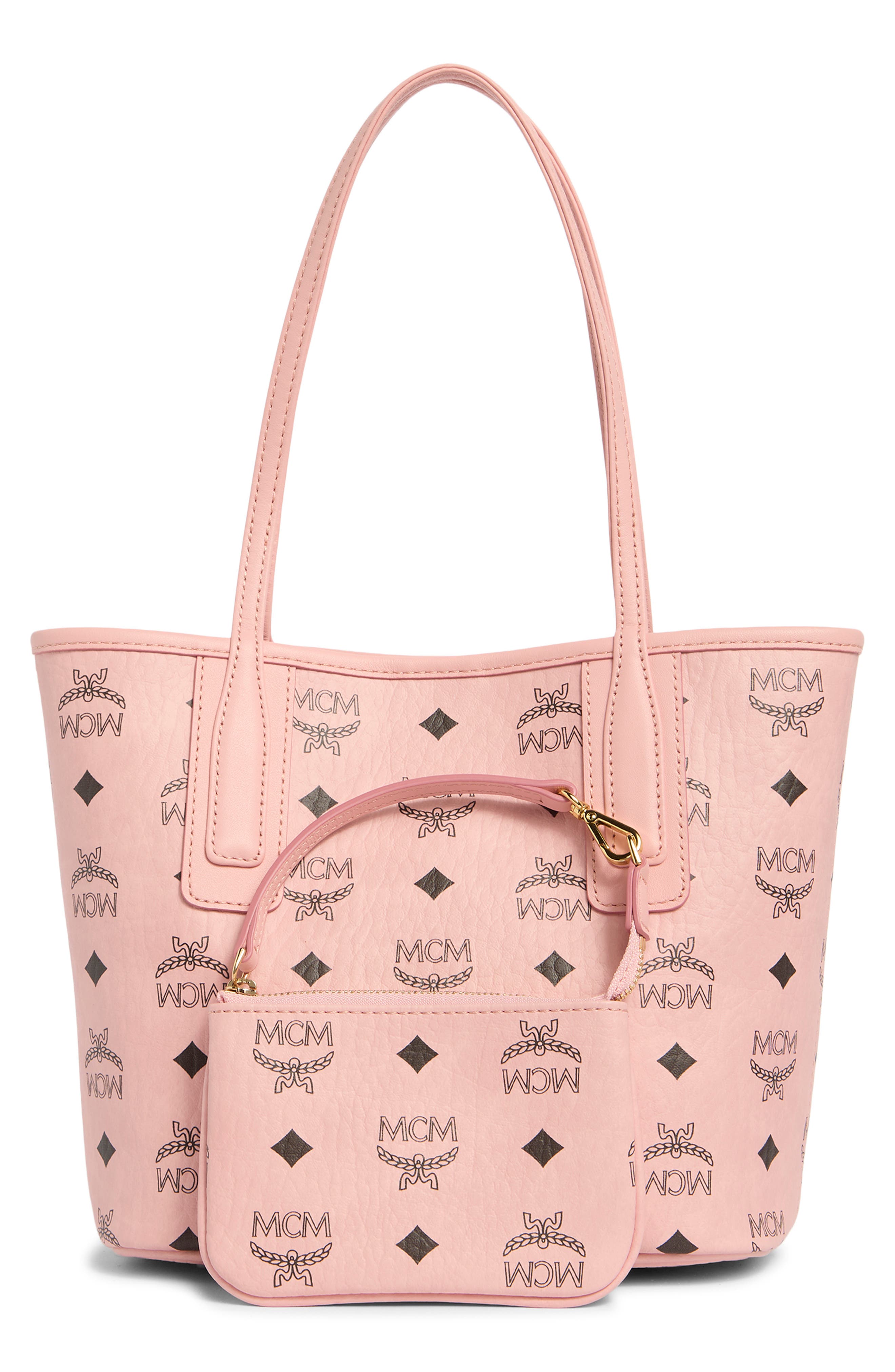 MCM Small Liz Leather Shopper, Alternate, color, 