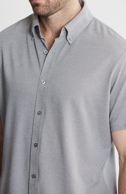 Jachs Short Sleeve Stretch Oxford Button-up Shirt