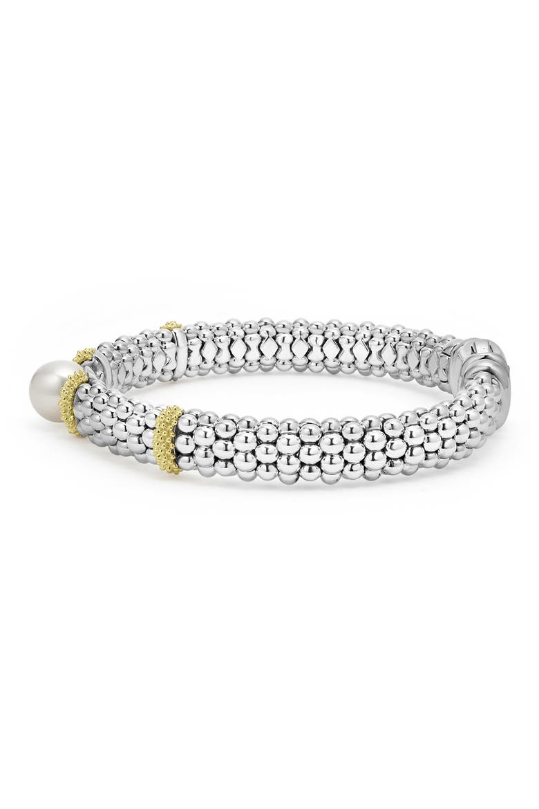 Luna Freshwater Pearl Station Bracelet, Alternate, color, SILVER