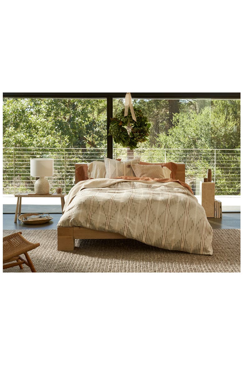 Morelia Jacquard Organic Cotton Pillow Sham, Alternate, color, HARVEST
