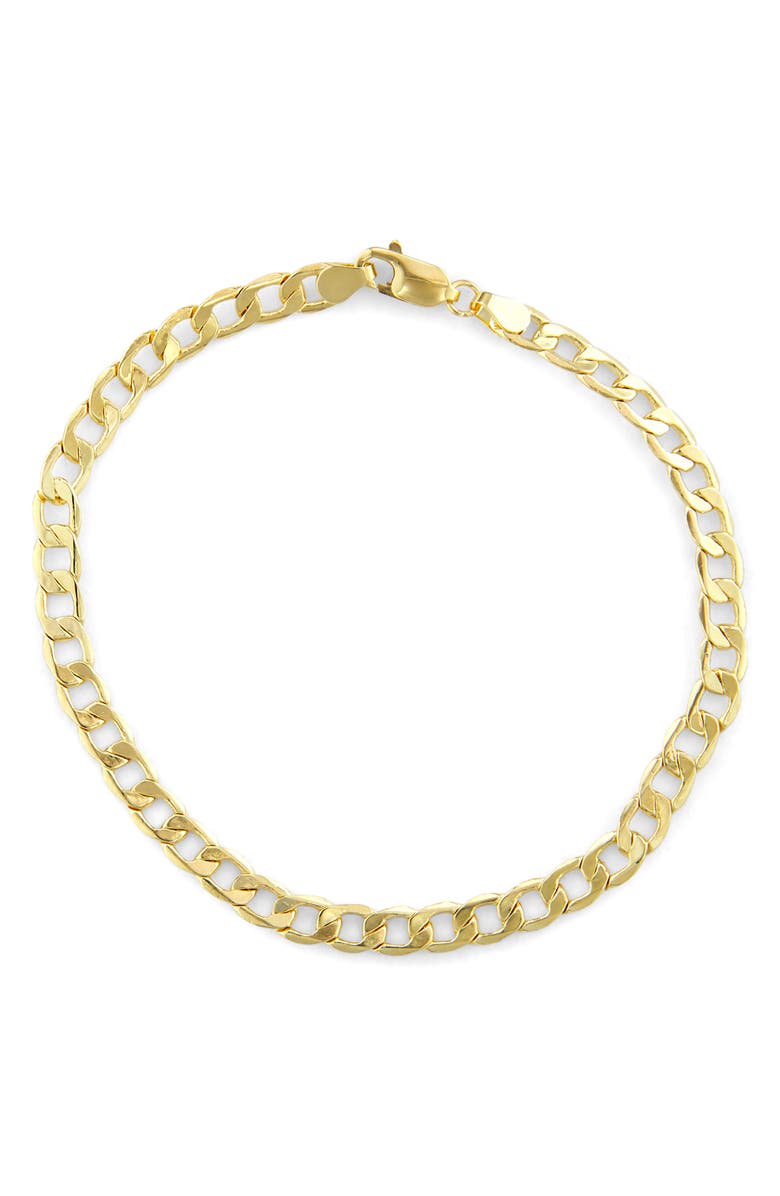 FUZION CREATIONS Men's Curb Chain Bracelet, Main, color, Yellow