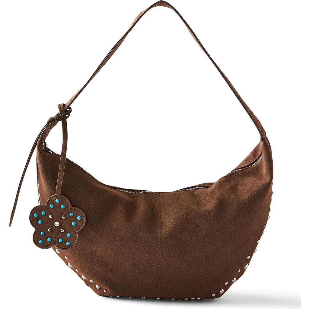 Rubi Shoes Gracie Collection Underarm Bag In Choc Studs Flower