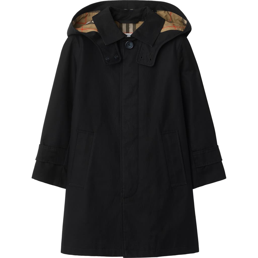 Burberry Cotton Hooded Car Coat