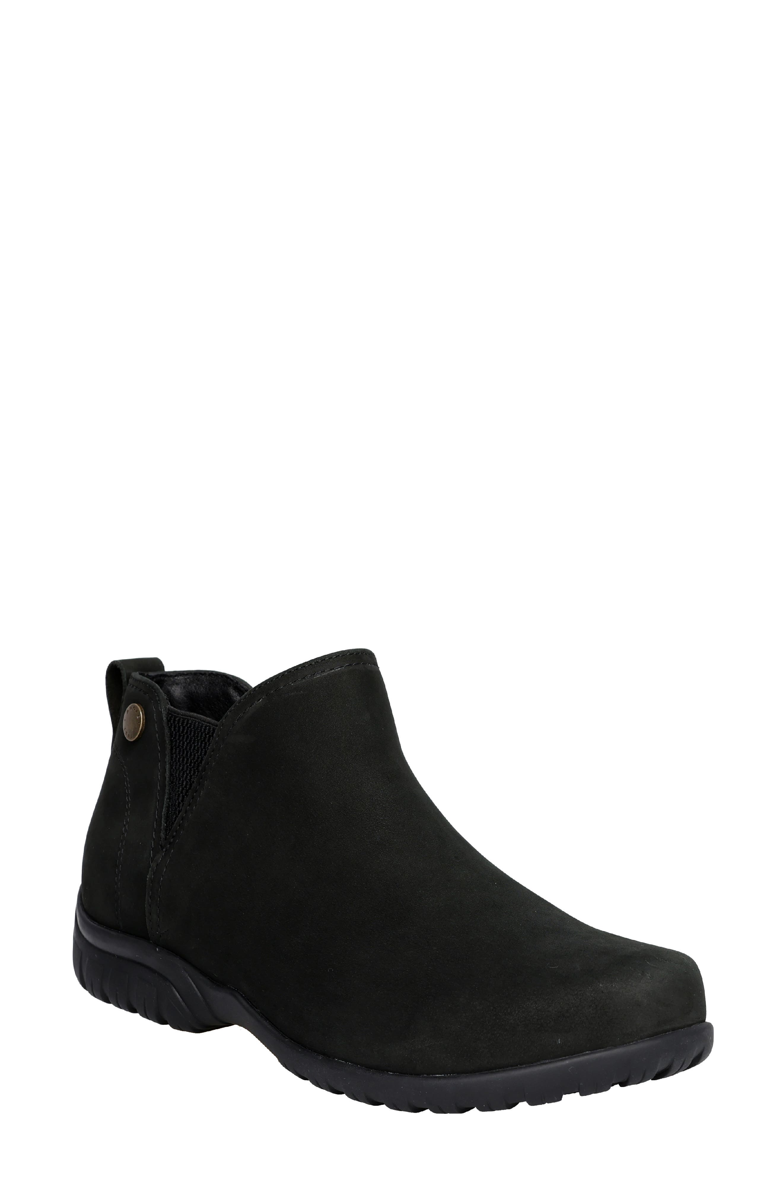 Devon Leather Bootie, Main, color, BLACK