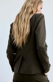 MANGO Notch Collar Blazer