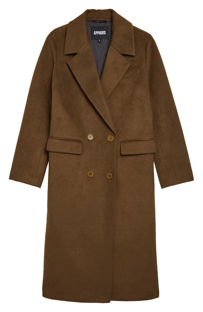 Apparis Aaron Brushed Double Breasted Coat, Alternate, color, 
