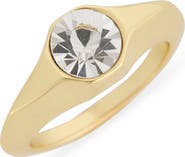 Covet Hexagon CZ Signet Ring