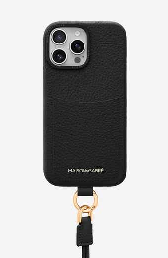MCM iPhone 15 Pro Case w/ AirPods Pro Charm in Maxi Visetos MCM iPhone 15 Pro Case w/ AirPods Pro Charm in Maxi Visetos